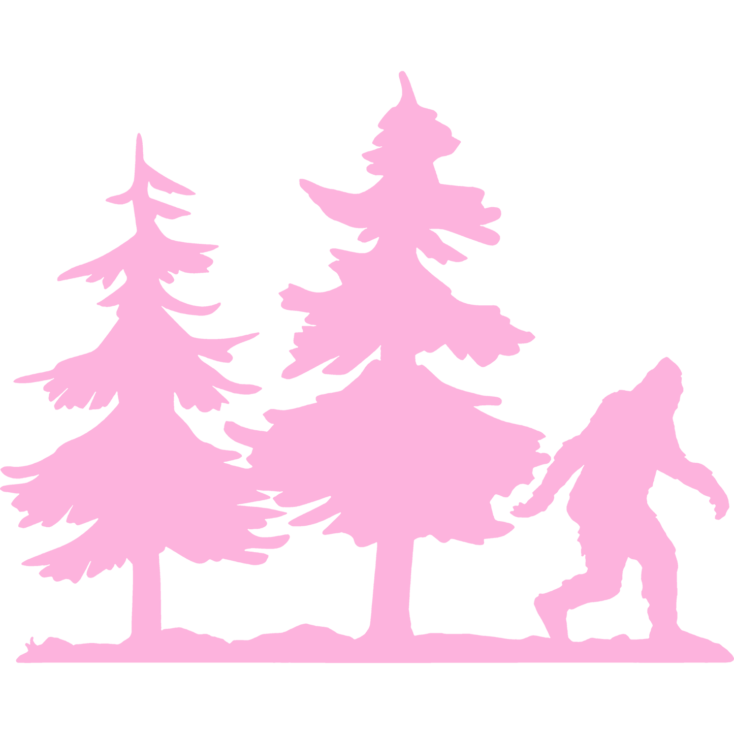 Bigfoot Forest Scene Vinyl Sticker