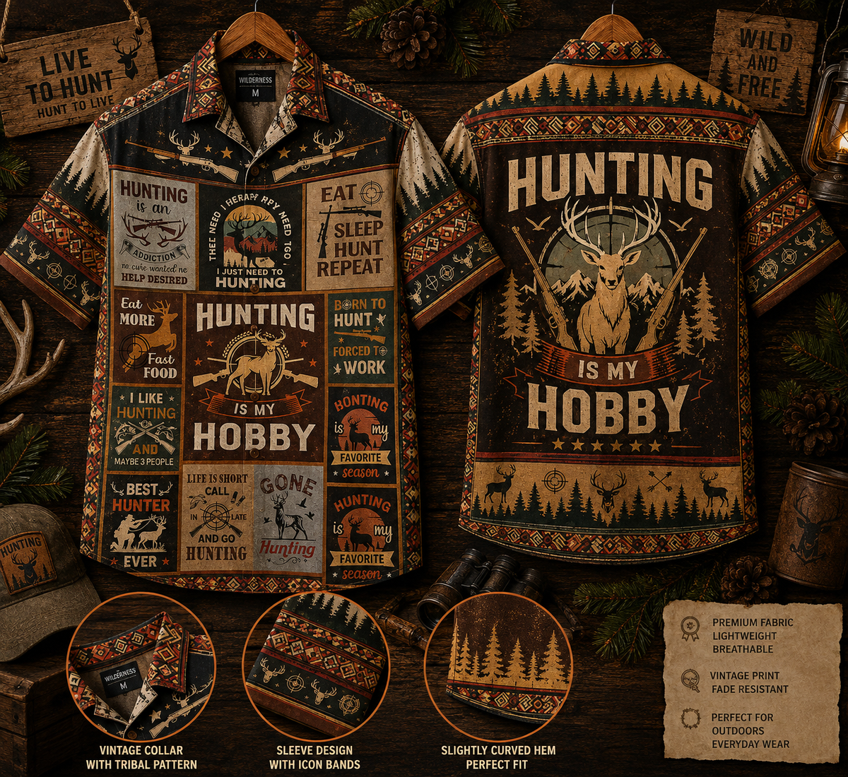 Hunting Life – Vintage Hawaiian Shirt