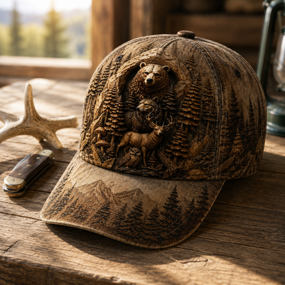 Wildlife Woodland Classic Cap – Vintage Outdoor Hat