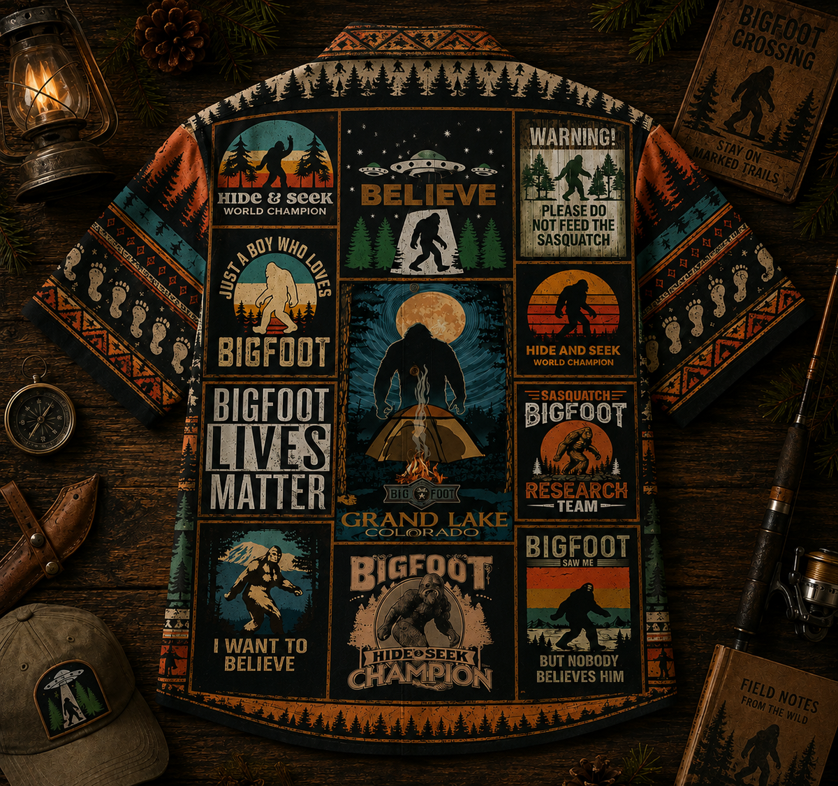 Bigfoot Hide & Seek Champion – Vintage Hawaiian Shirt