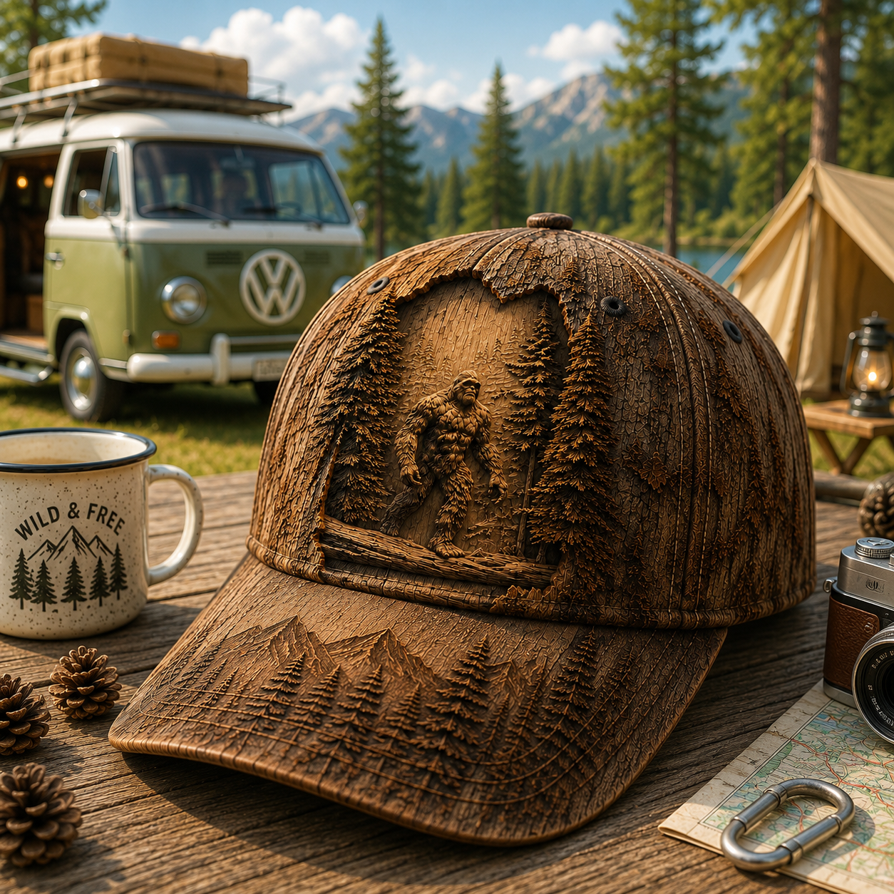 Bigfoot Forest Walk Classic Cap – Vintage Outdoor Gift