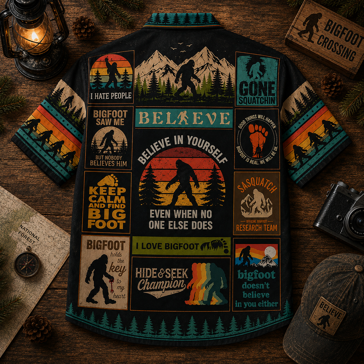 Bigfoot Believe – Vintage Hawaiian Shirt
