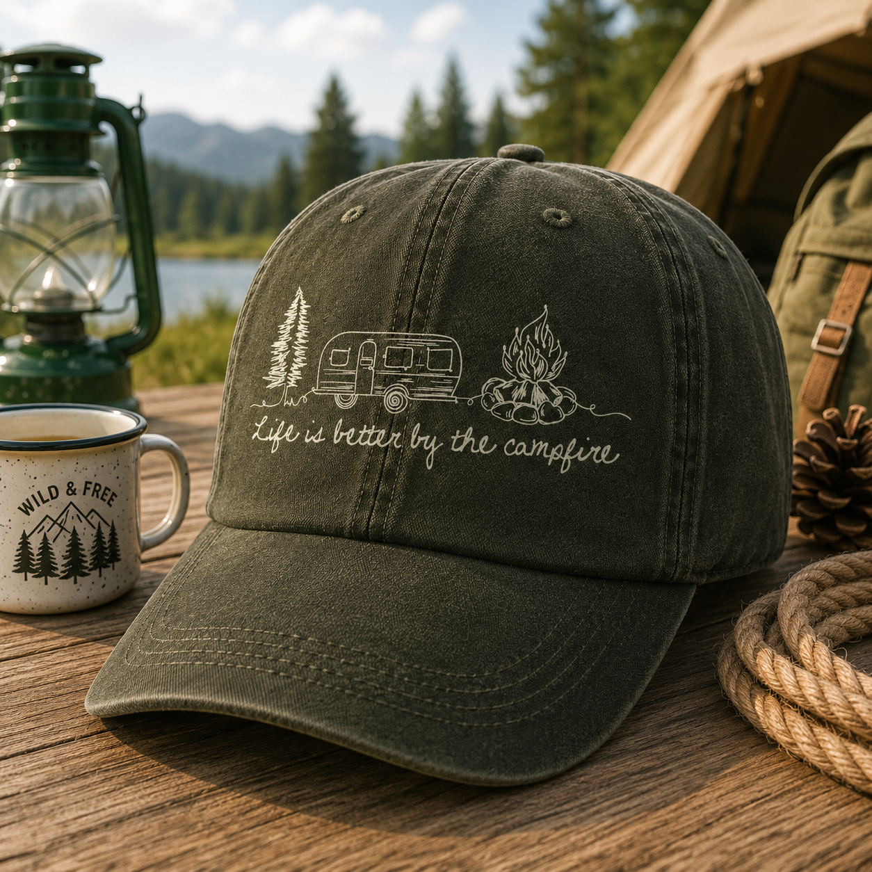 Life Is Better By The Campfire - Vintage Cap