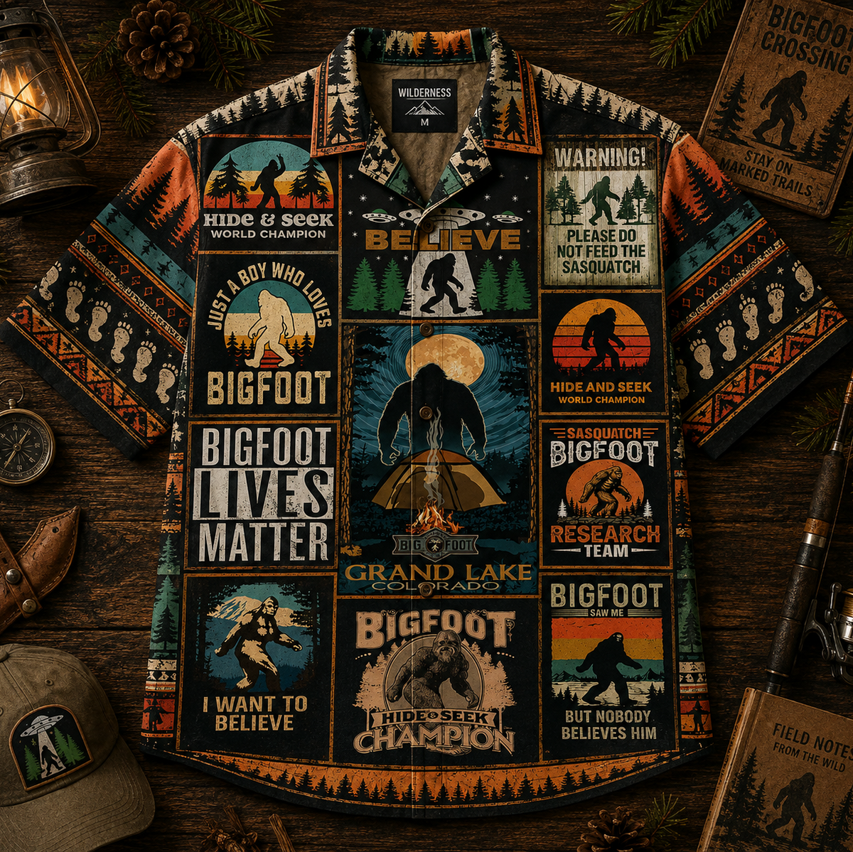 Bigfoot Hide & Seek Champion – Vintage Hawaiian Shirt
