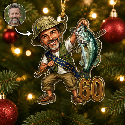 Personalized Fisherman Photo Ornament
