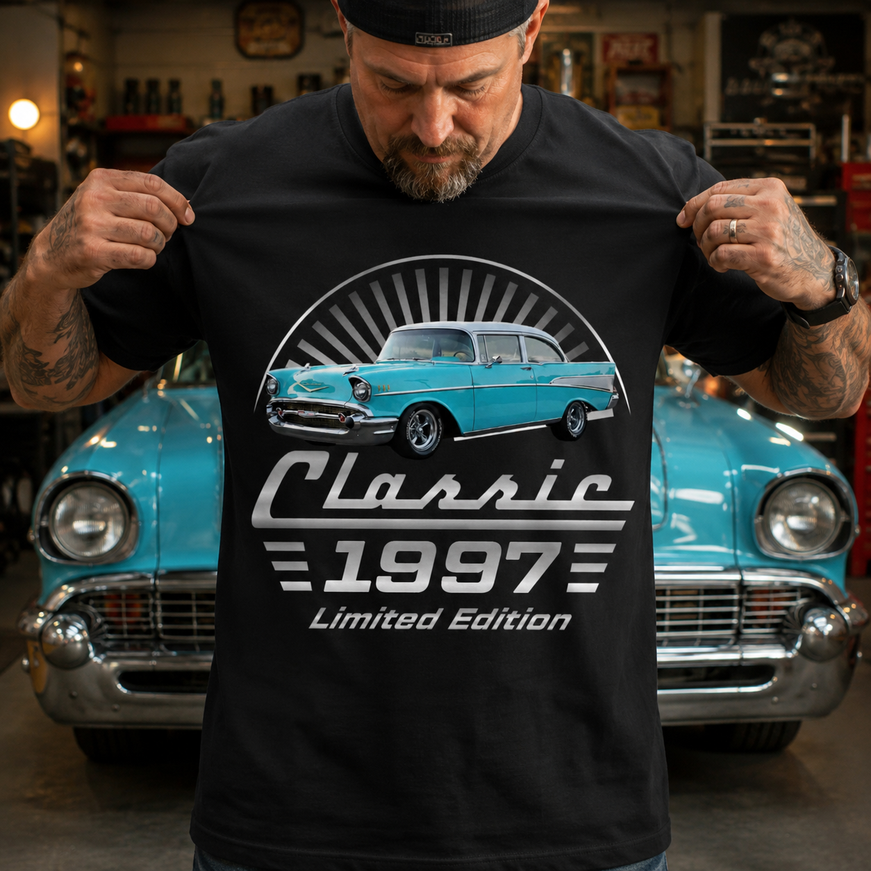 Custom Photo Classic Car Limited Edition - Personalized T Shirt