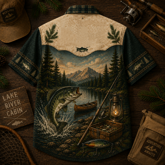 Fishing Life – Vintage Outdoor Hawaiian Shirt