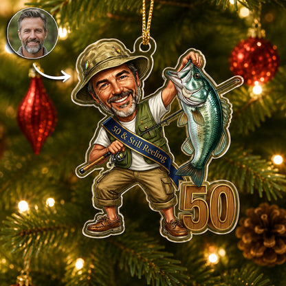 Personalized Fisherman Photo Ornament