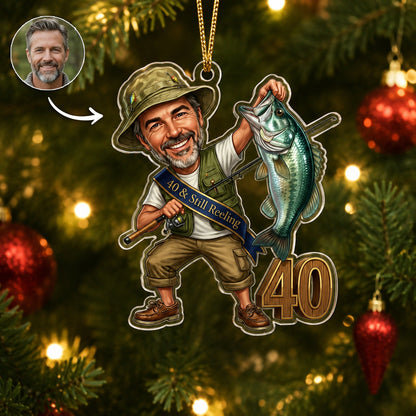 Personalized Fisherman Photo Ornament
