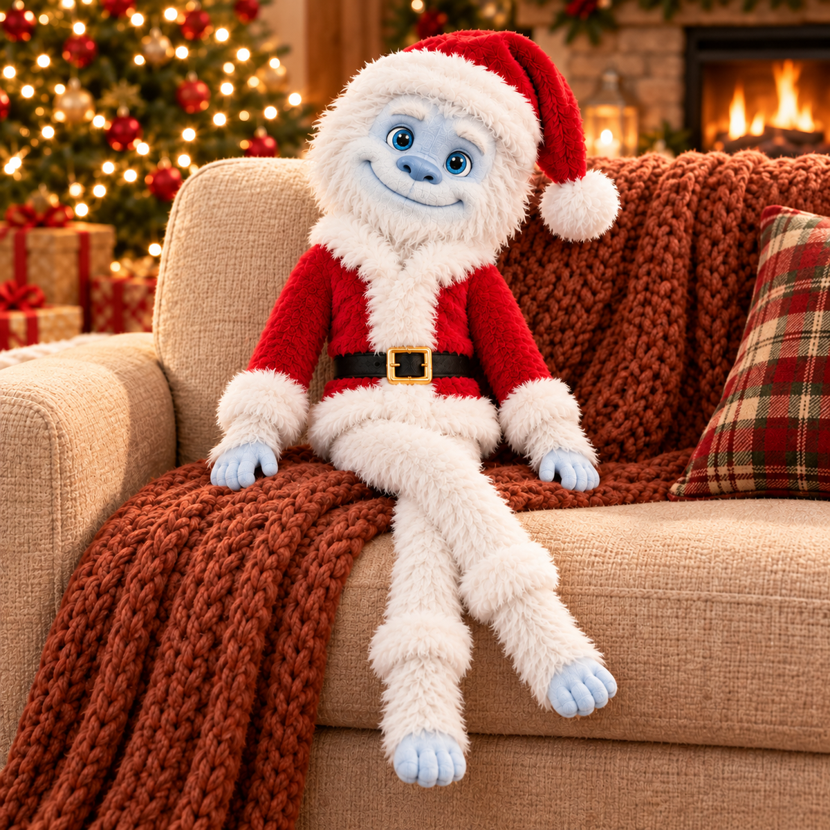 Christmas Bigfoot & Yeti – Personalized Name Plush Doll