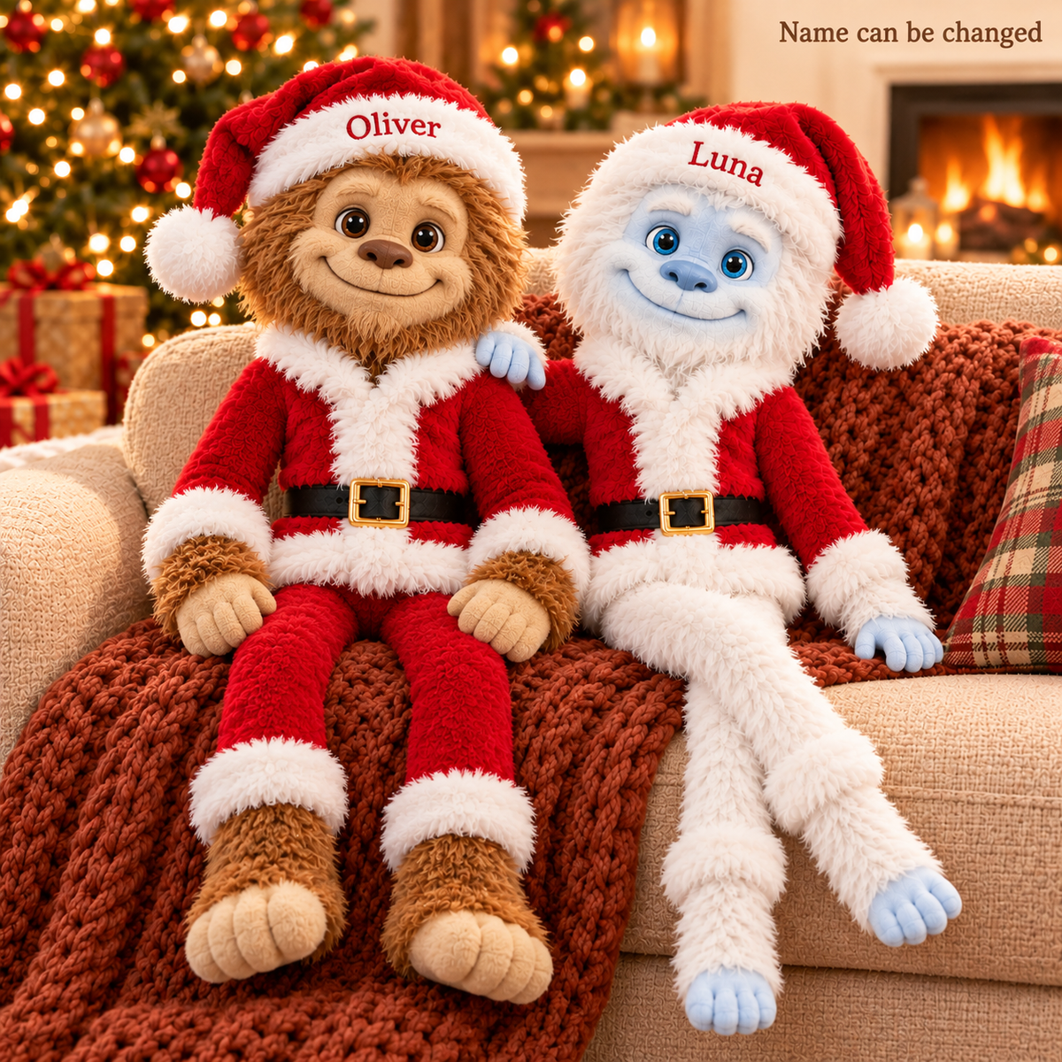 Christmas Bigfoot & Yeti – Personalized Name Plush Doll
