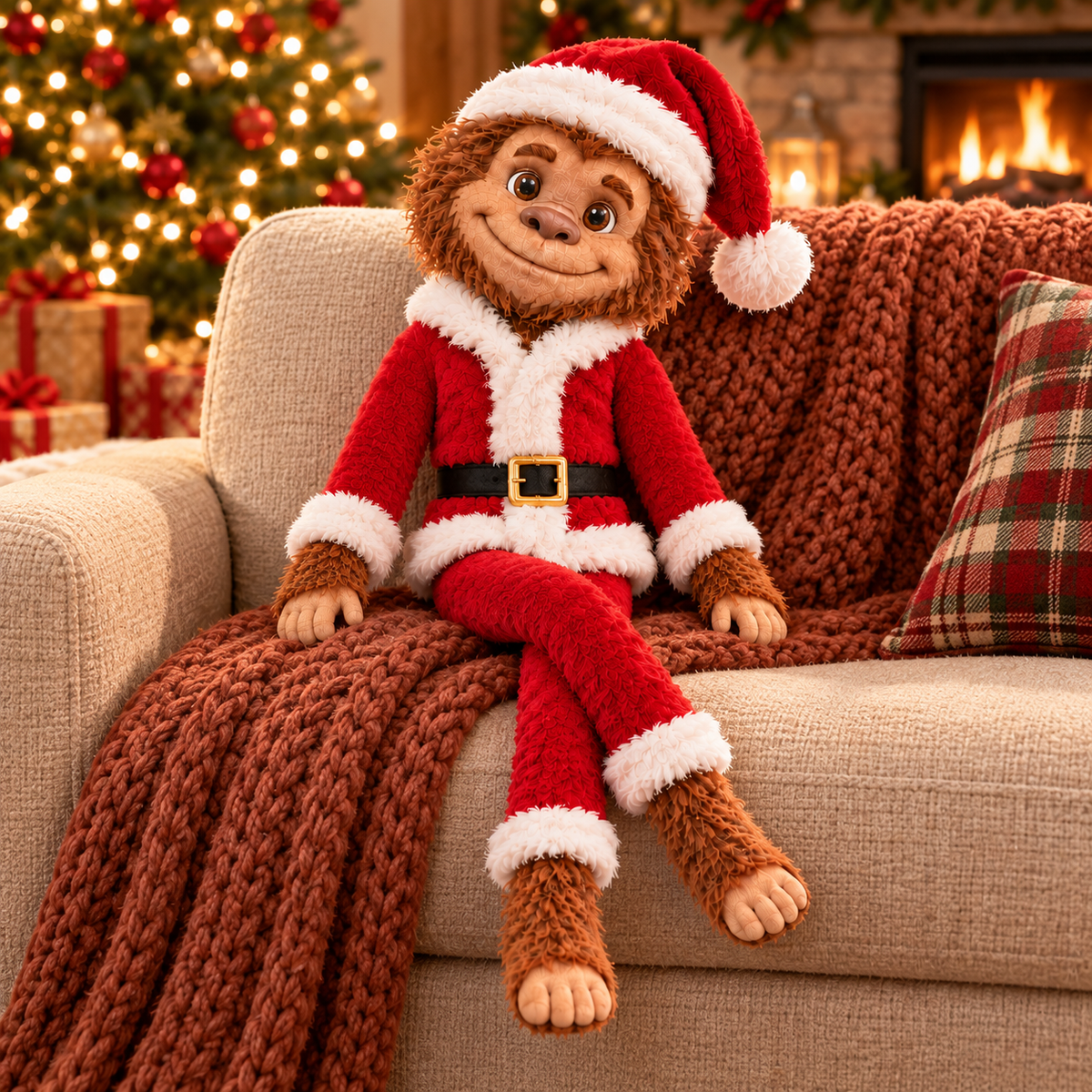 Christmas Bigfoot & Yeti – Personalized Name Plush Doll
