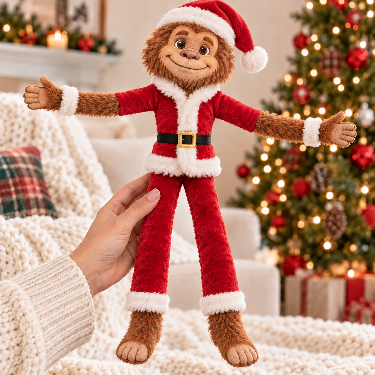 Christmas Bigfoot & Yeti – Personalized Name Plush Doll