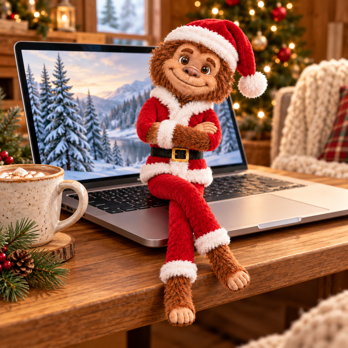 Christmas Bigfoot & Yeti – Personalized Name Plush Doll