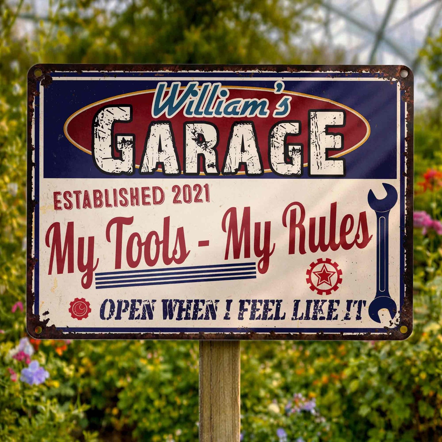 My Tool, My Rule, Personalized Garage Sign