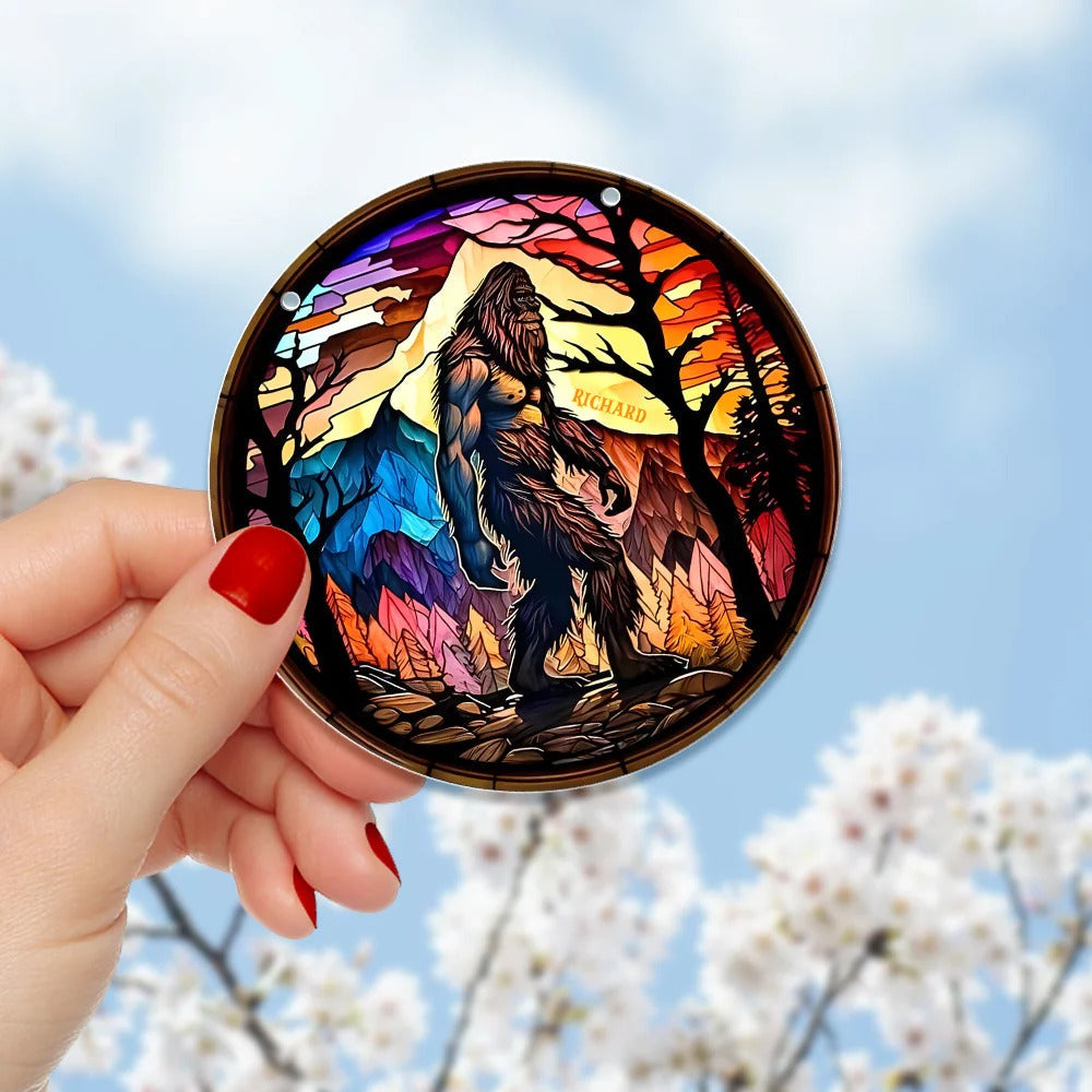 Personalized Big Foot Window Hanging Suncatcher, Acrylic Suncatcher