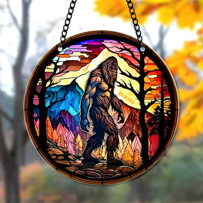 Personalized Big Foot Window Hanging Suncatcher, Acrylic Suncatcher