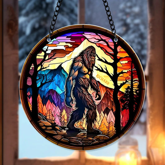 Personalized Big Foot Window Hanging Suncatcher, Acrylic Suncatcher