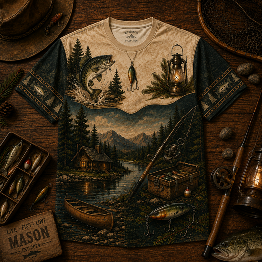 Fishing Life – Vintage Outdoor All-Over Print Shirt