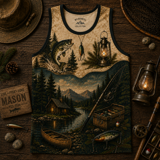 Fishing Life – Vintage Outdoor All-Over Print Shirt