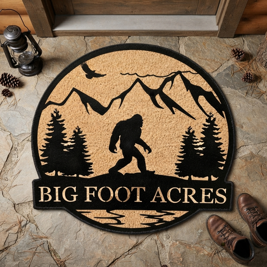 Big Foot Acres Shape Doormat