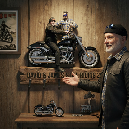 Still Riding – Personalized Biker Display Hanging Rack