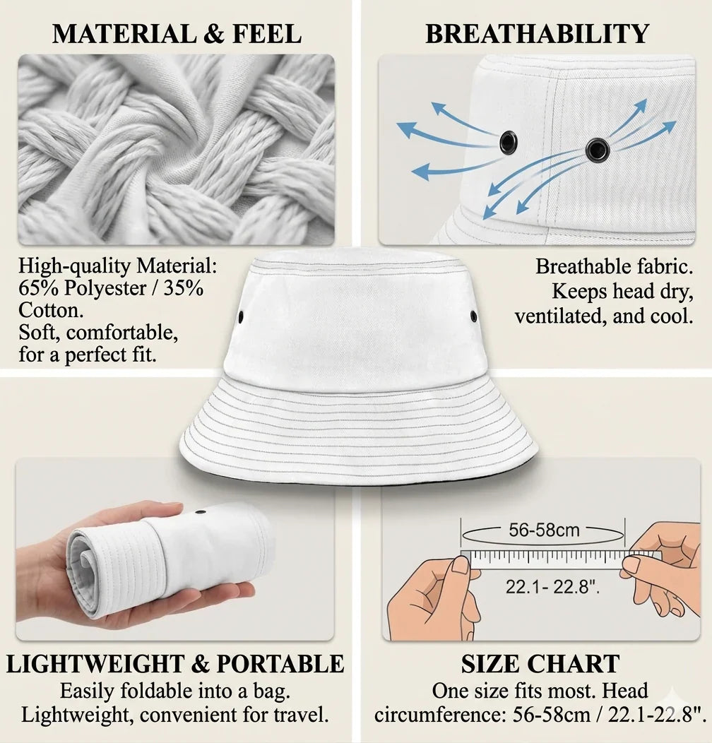 Classic Vintage Hiking & Camping All Over Bucket Hat