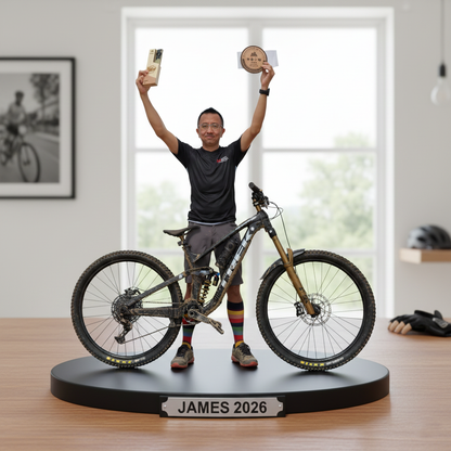 Miles on Display – Personalized Cycling Acrylic Plaque