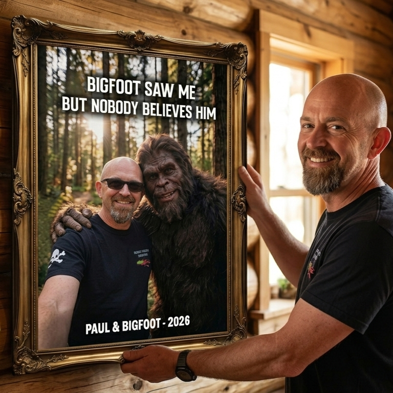Bigfoot Saw Me But Nobody Believes Him - Personalized Poster Canvas
