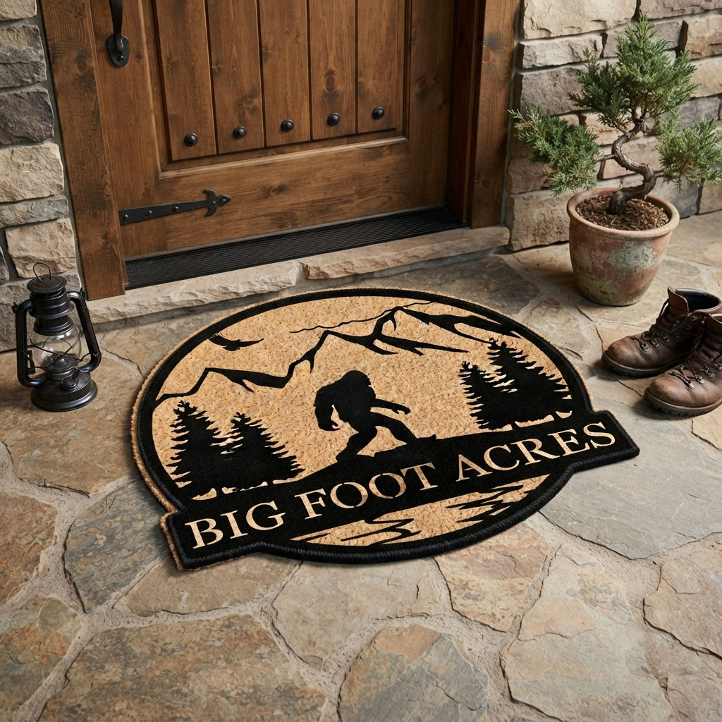 Big Foot Acres Shape Doormat