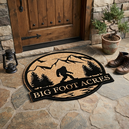 Big Foot Acres Shape Doormat