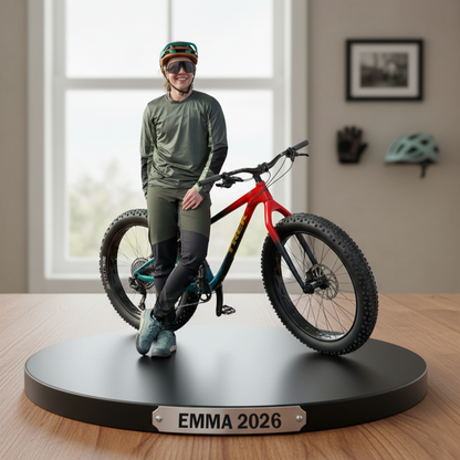 Miles on Display – Personalized Cycling Acrylic Plaque