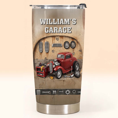 Personalized My Garage Classic Car Tumbler