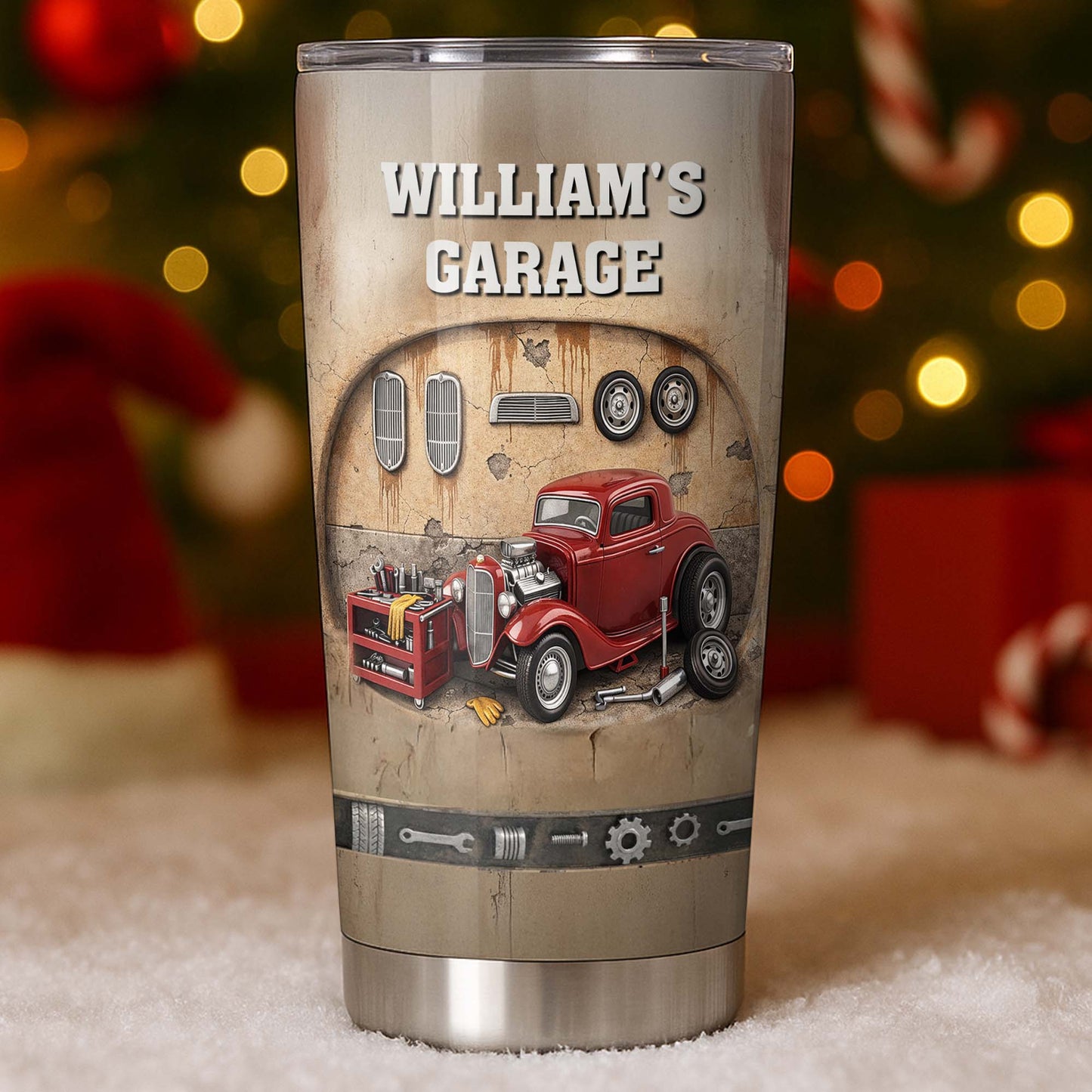Personalized My Garage Classic Car Tumbler