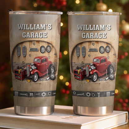 Personalized My Garage Classic Car Tumbler