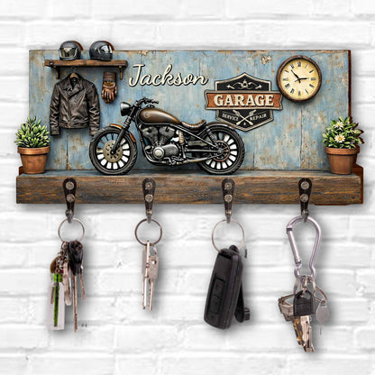 Garage Service Repair, Personalized Key Holder, Gift For Motor Lovers