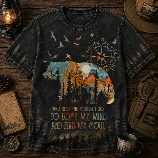 Into The Forest I Go – Vintage Bear Outdoor All-Over Print Shirt