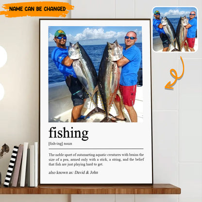 Personalized Fishing Definition Photo Poster & Canvas