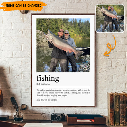 Personalized Fishing Definition Photo Poster & Canvas