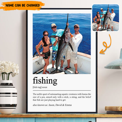 Personalized Fishing Definition Photo Poster & Canvas