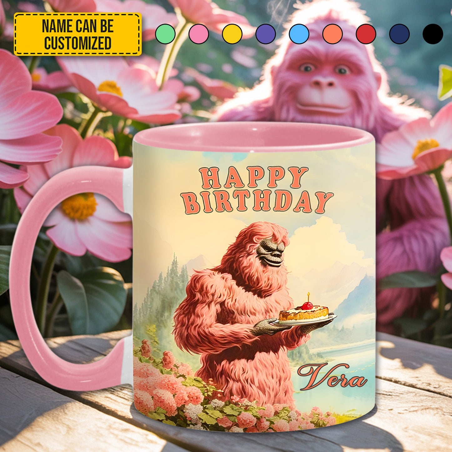 So Glad I Found You - BigFoot Lovers Anniversary Personalized Bigfoot Accent Mug!