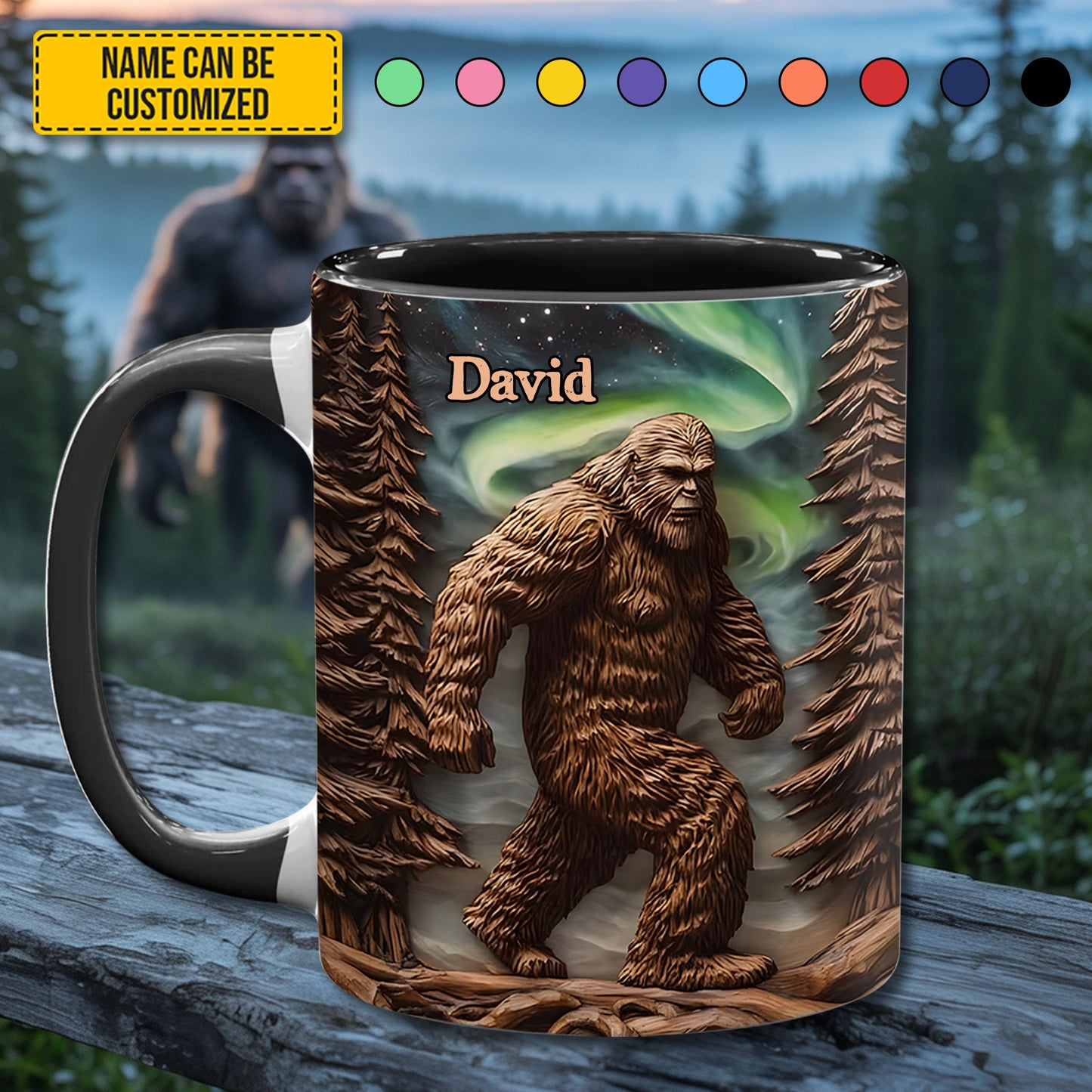 Wilderness Legend - Personalized Bigfoot Accent Mug