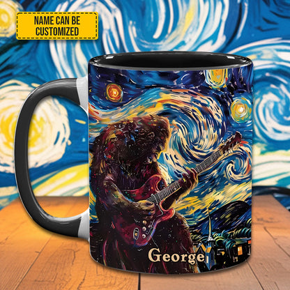 Bigfoot Sasquatch Print Forest Toile Funny Accent Mug