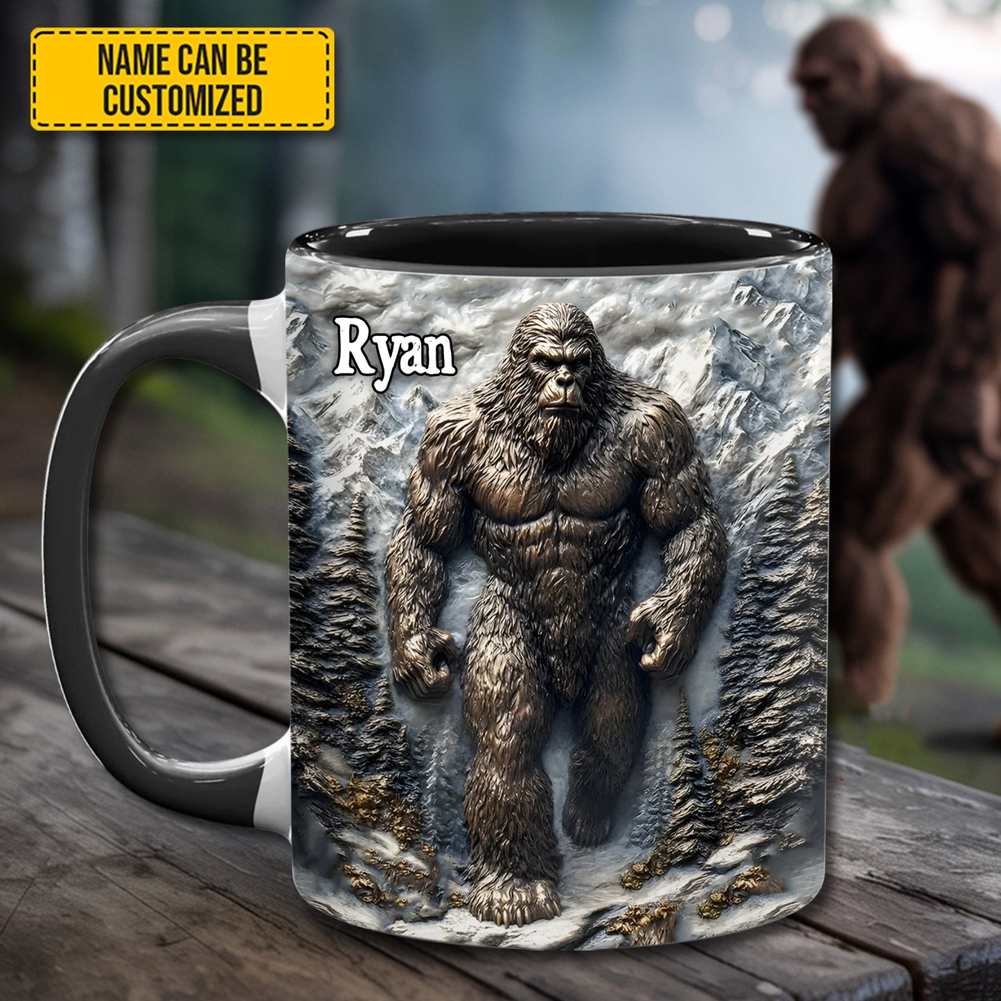 Shadow Stalker – Personalized Bigfoot Accent Mug