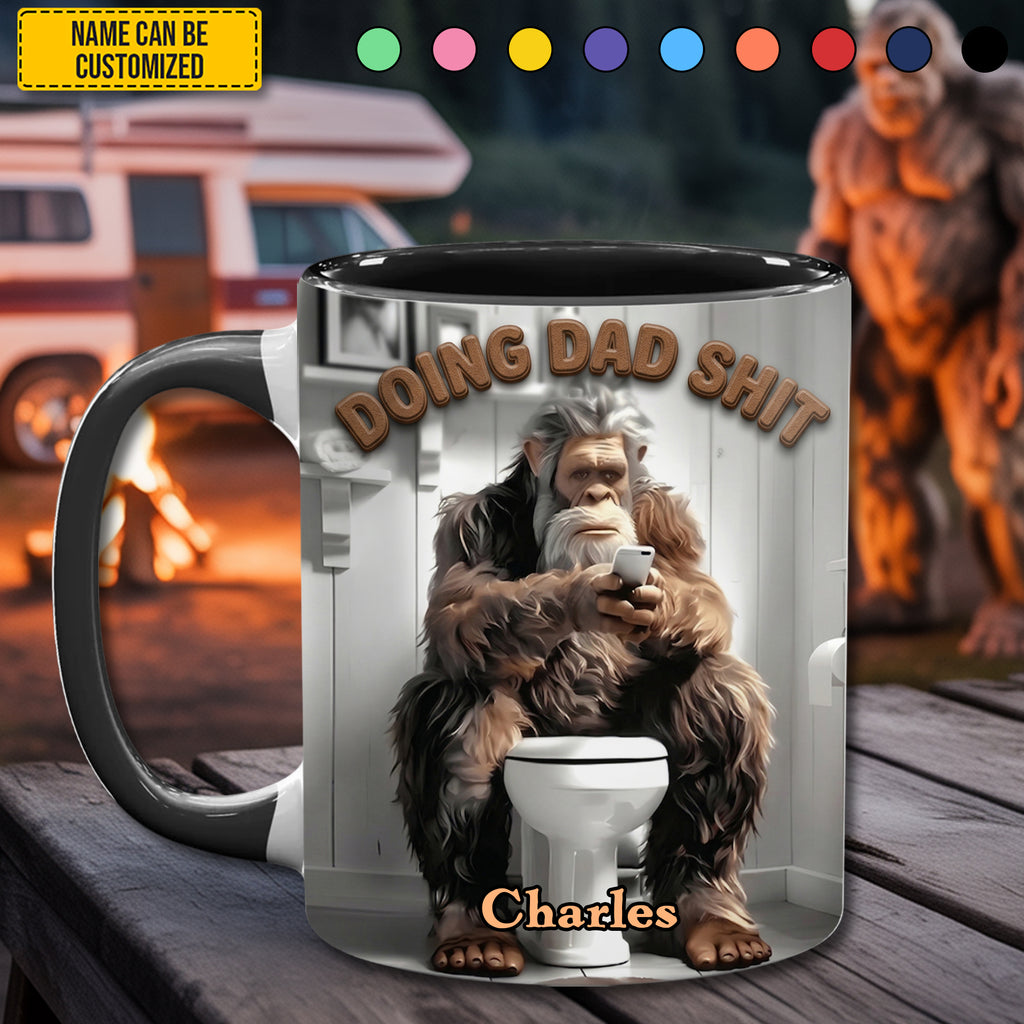 Doing Dad Shit - Personalized Bigfoot Accent Mug
