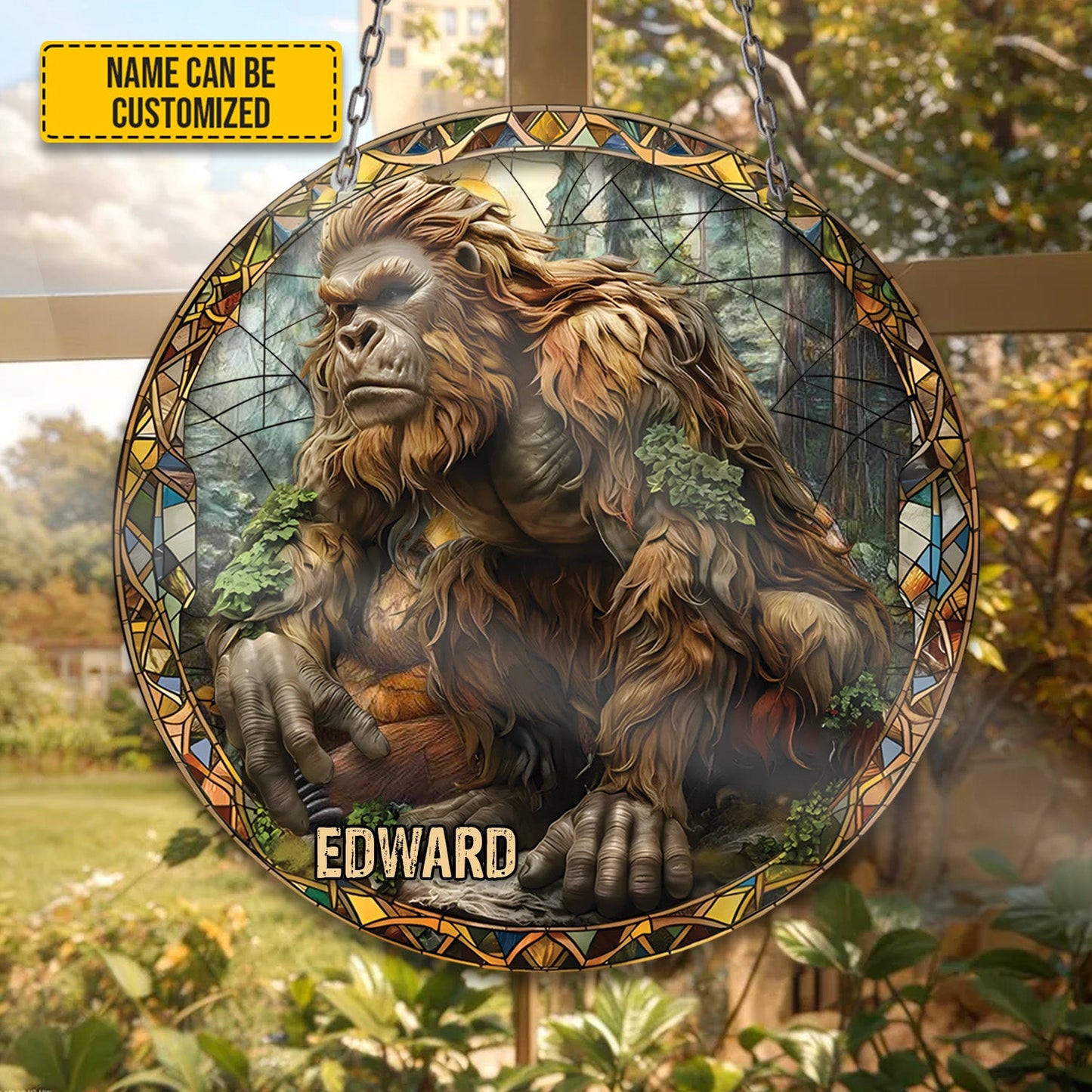The Watcher – Personalized Bigfoot Acrylic Window