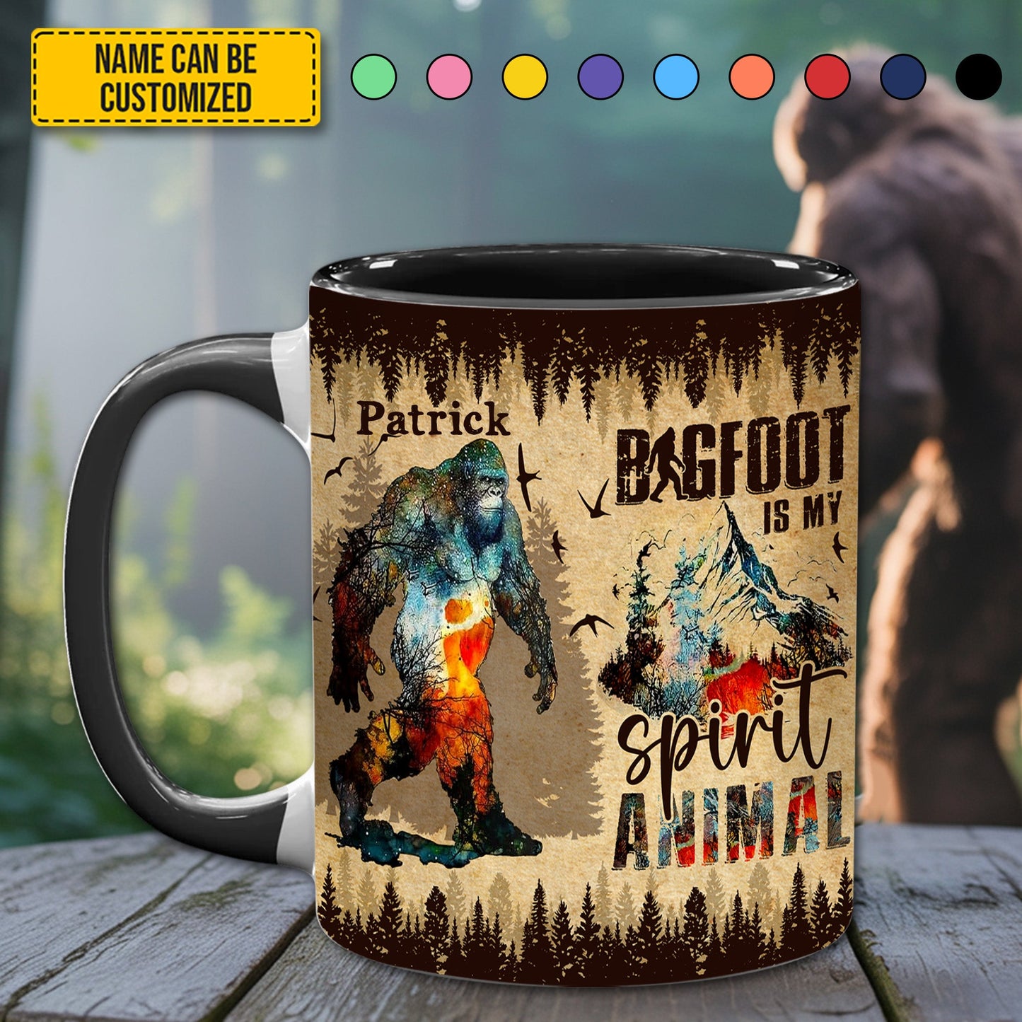 Bigfoot accent mug - Personalized Accent Mug