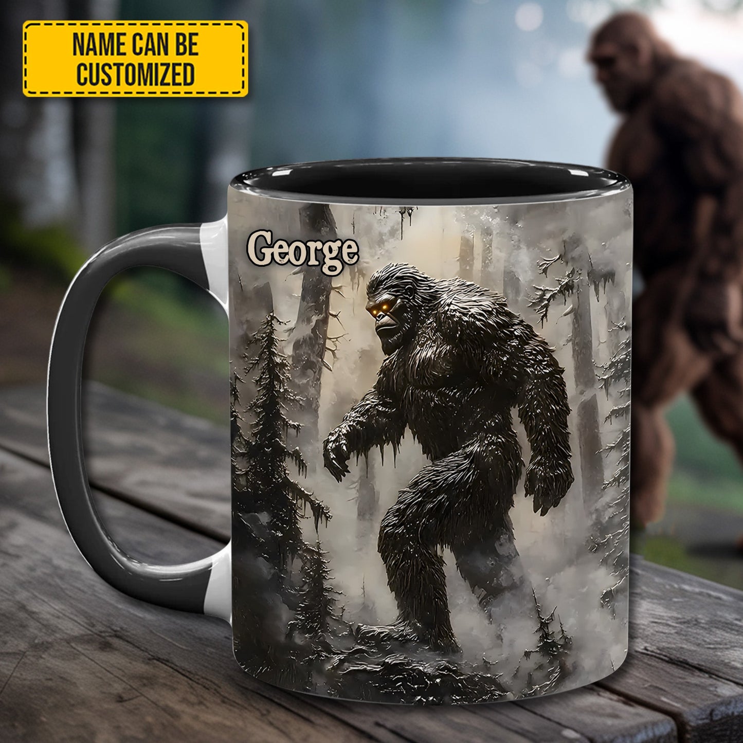The Wanderer – Personalized Bigfoot Accent Mug