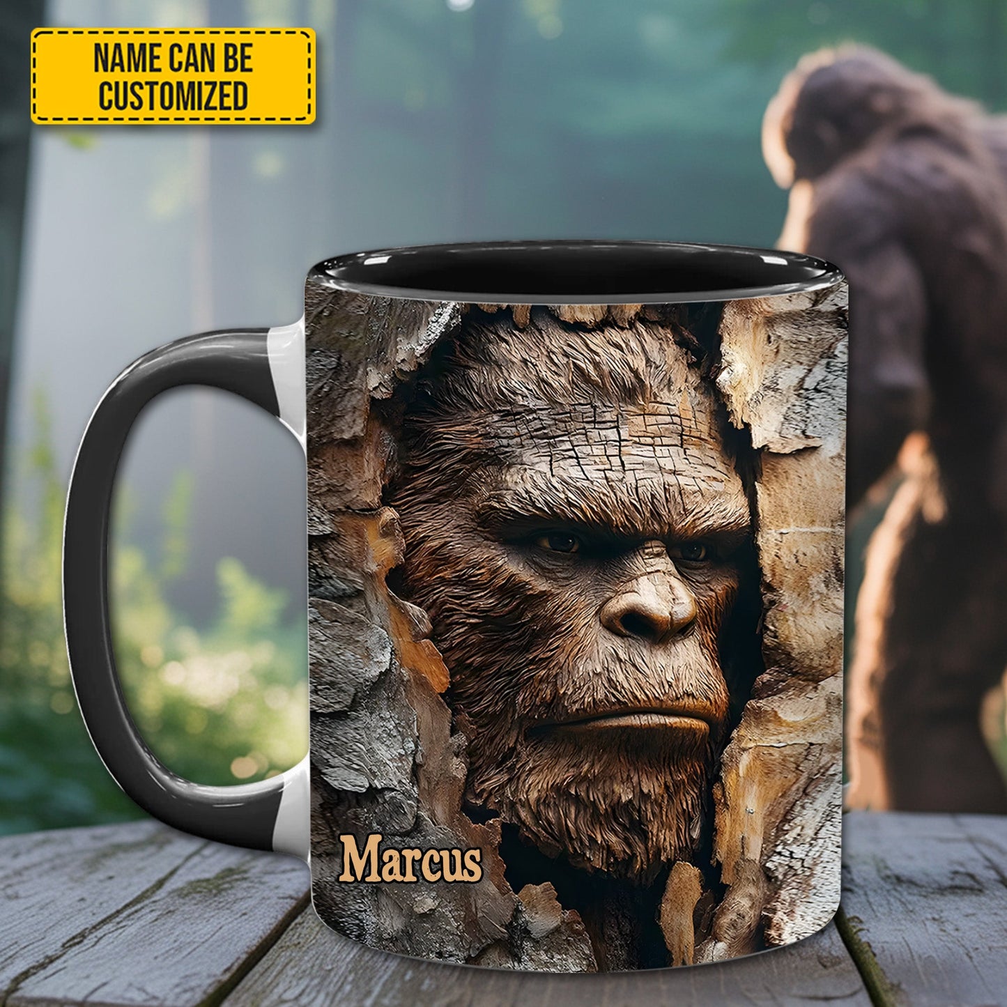 Personalized Bigfoot Forest Accent Mug