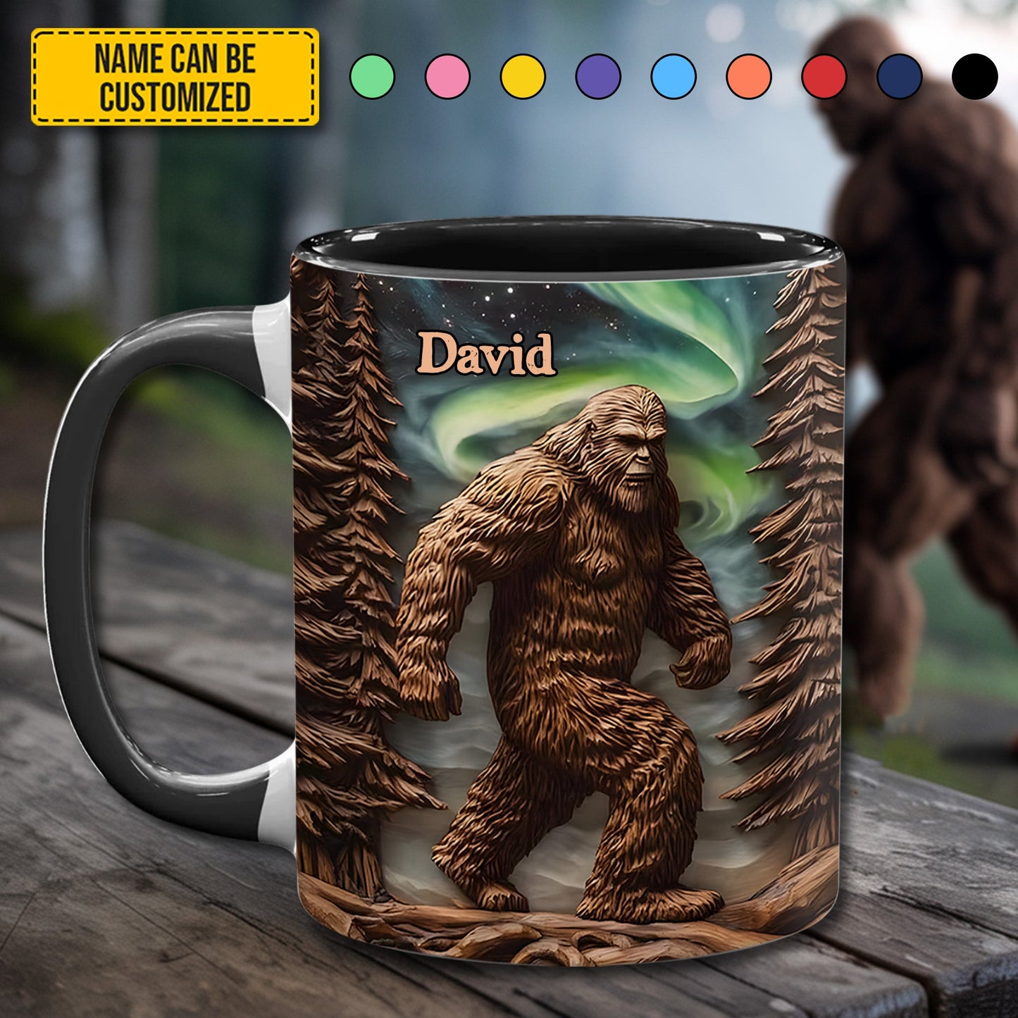 Wilderness Legend - Personalized Bigfoot Accent Mug
